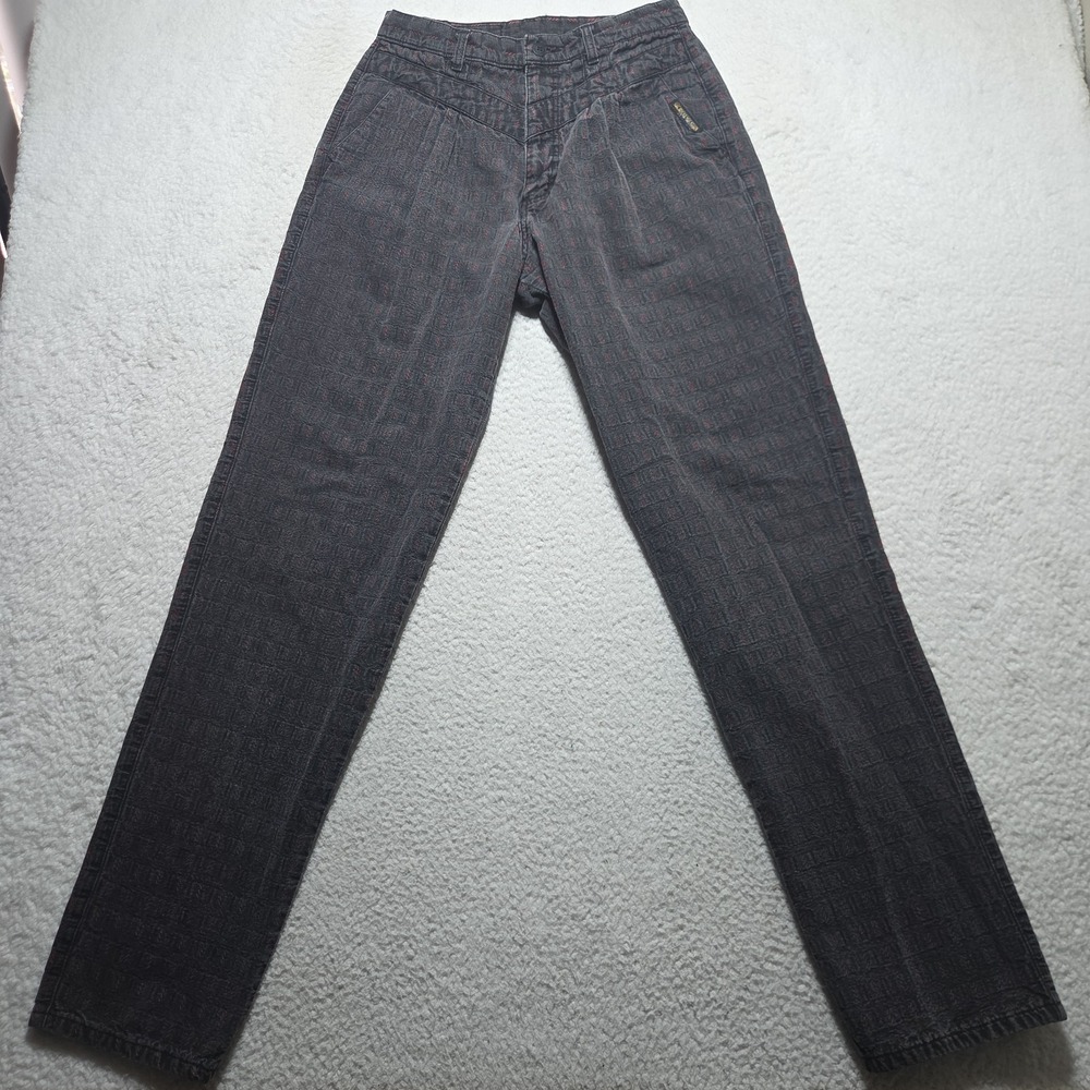 Vintage 80s Rocky Mountain Clothing Co Jeans Textured Pattern Womens Size 28x33